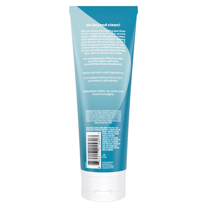 Lume Acidified Body Wash - 24 Hour Odor Control - Removes Odor Better than Soap - Moisturizing Formula - Formulated Without SLS or Parabens - OB/GYN Developed - 8.5 ounce (Unscented) - Image 2